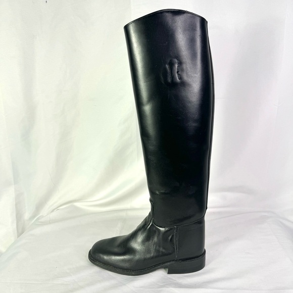BOULET VINTAGE BLACK RIDING BOOT EQUESTRIAN BOOT TALL BOOT BELOW THE KNEE SIZE 6 - Picture 3 of 15